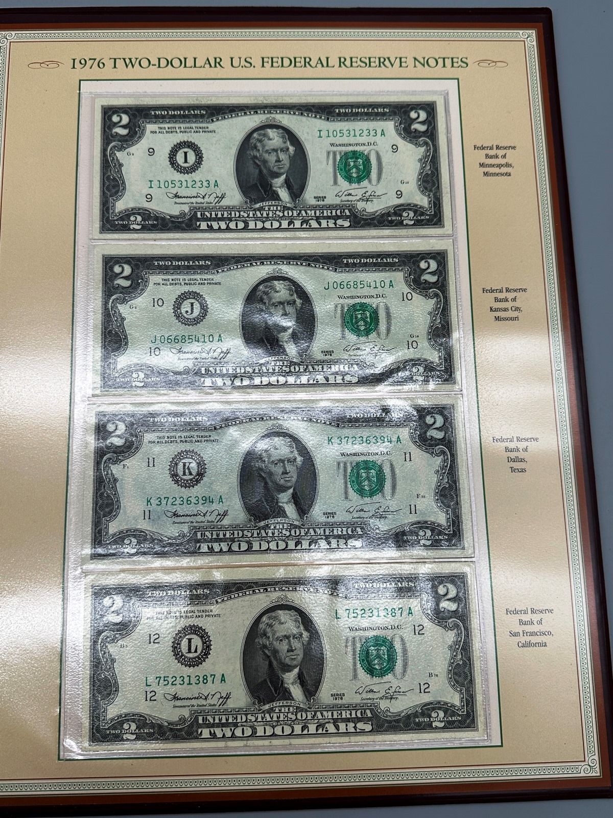 Lot Detail - The Complete Collection of 1976 Two-Dollar Bills