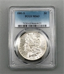 1881-S Morgan Silver Dollar PCGS MS63