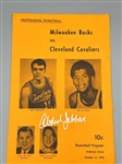1970 Cleveland Cavaliers Scorecard Signed by Kareen Abdul Jabbar