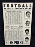 Football by the All-American Board 1936 High School and College Football Game Schedule Poster