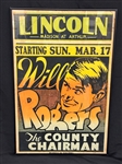 Will Rogers The County Chairman Concert Promotional Poster 