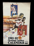 1981-82 Cleveland Cavaliers Calendar Schedule Ringed