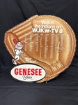 Genesee Beer Cleveland Indians WJKW TV 8 Schedule Cardboard Baseball Glove Stand Up