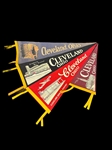 (4) Early Cleveland Ohio Pennants: Airport, Terminal Tower, More