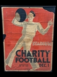 1934 Charity Football Game Stadium Nov. 30 Promotional Poster