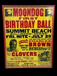 Moondog First Birthday Ball Summit Beach Ballroom Rock n Roll Concert Poster