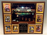 Three Rivers Stadium Pittsburgh Steelers Autographed Football Cards Display