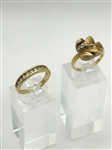 (2) 14k Yellow Gold and Diamond Rings