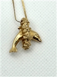 Robert Wyland 14k Yellow Gold Necklace With Dolphin Pendant