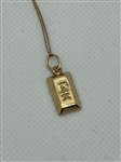 14k Yellow Gold Necklace with 14k Gold Bar Pendant
