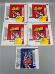 (5) 1976-77 Basketball Wax Pack Wrappers