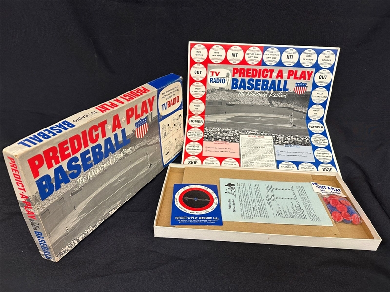 Predict-A-Play Baseball TV/Radio 1962 Board Game Never Used