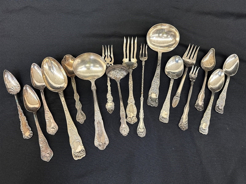 Group of Special Silver Plate Flatware Pieces