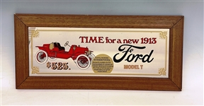 Time For A New 1913 Model T Framed Advetising Sign