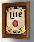 1980 Lite On Draft Great Taste Less Filling Framed Beer Sign