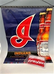2002 Budweiser Cleveland Indians Banner & Inflatable Ball