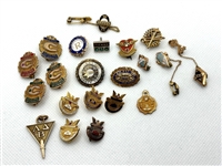 Group of 10k Gold Award Pins Sorority/Fraternity/Companies