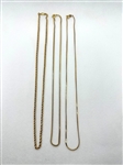 (3) 18k Yellow Gold Necklaces