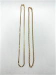 (2) 18k Yellow Gold Necklaces