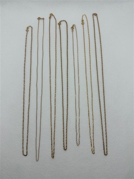 (7) 14k Gold Necklaces
