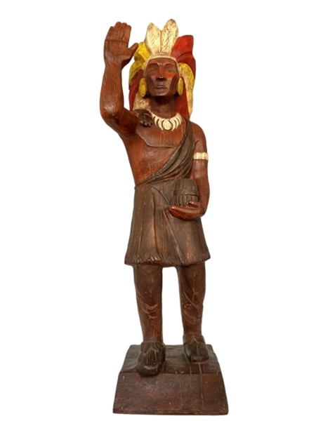 Jo Mead, Josephine, Large Tobacco Cigar Store Indian Statue Signed