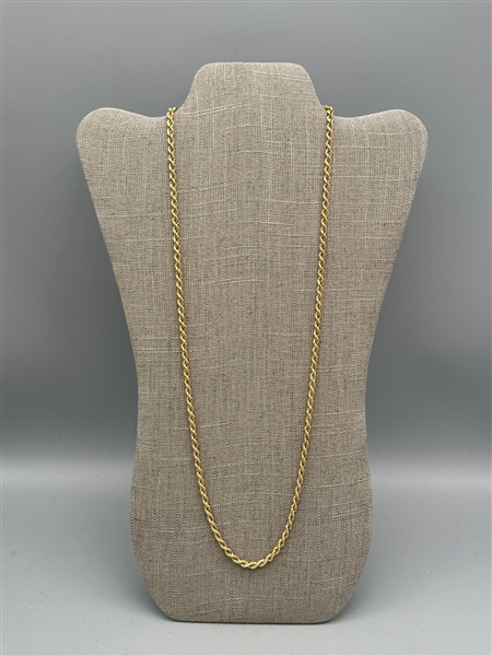 18k Yellow Gold Rope Necklace