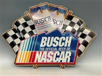 1993 Busch The Official Beer of Nascar Metal Racing Sign