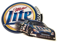 Miller Lite Beer Nascar Metal Racing Sign Rusty Wallace