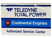 Continental Engines Teledyne Total Power Authorized Service Center Sign