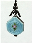 Guilloche Enamel Albus Ladies Watch Necklace Albus