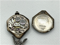 Guilloche Enamel Albus Ladies Watch Necklace Albus