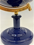 Lapis World Globe With Semi Precious Stones 