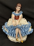 (2) Dresden Lace Figurines