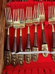 Siam Brass Flatware Set in Case