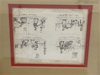 (8) Mid 19th Century Pen, Pencil and Ink Drawings
