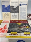 Group of Early Railroad Brochures and Time Tables