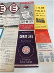 Group of Early Railroad Brochures and Time Tables