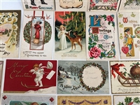 (38) Turn of the Century Christmas and New Year Postcards; Santa, Tuck's Others