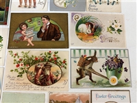 (29) Holiday Turn of the Century Postcards