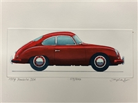 Stephenson Lithograph 1954 Porsche 356 Numbered