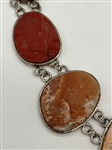 Sterling Silver Necklace Set With Heavy Cabochon Stones