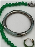 Group of Jade and Sterling Silver Jewelry