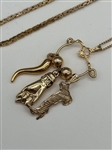(2) 14k Gold Necklaces 