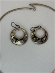 Mexican Sterling Silver MOP Choker and Earring Set