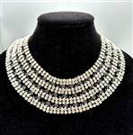 Rhinestone Cleopatra Style Collar Necklace by Juliana D & E for Celebrity