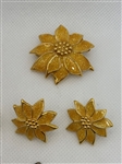 (3) Christmas Brooch and Earring Sets