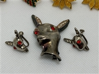(3) Christmas Brooch and Earring Sets