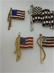 (6) United States Flag Brooches