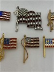 (6) United States Flag Brooches