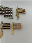 (6) United States Flag Brooches